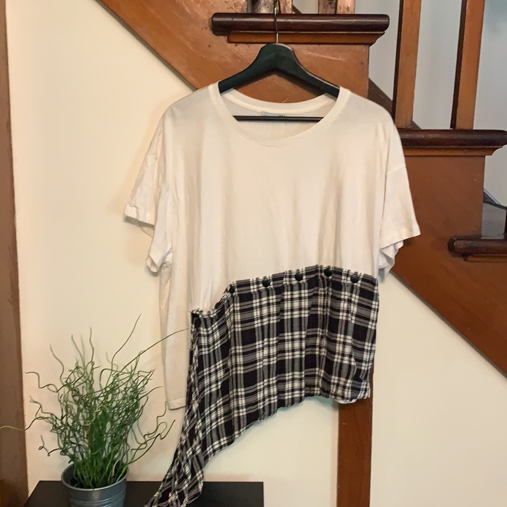 Edgy White Zara Shirt